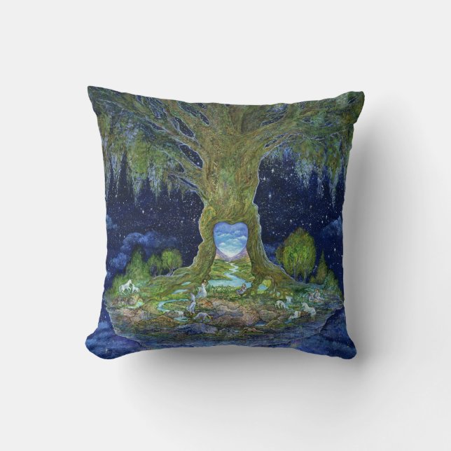 Heart of the Tree Throw Pillow (Front)