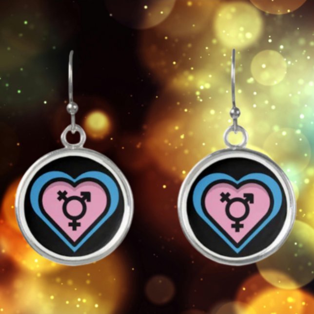 Heart of Trans Pride Earrings (Creator Uploaded)