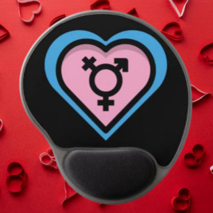 Heart of Trans Pride Gel Mousepad