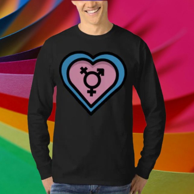 Heart of Trans Pride Long Sleeve Shirt (Creator Uploaded)