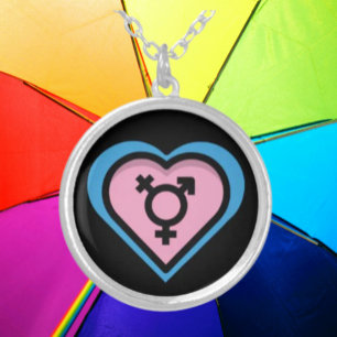 Heart of Trans Pride Necklace