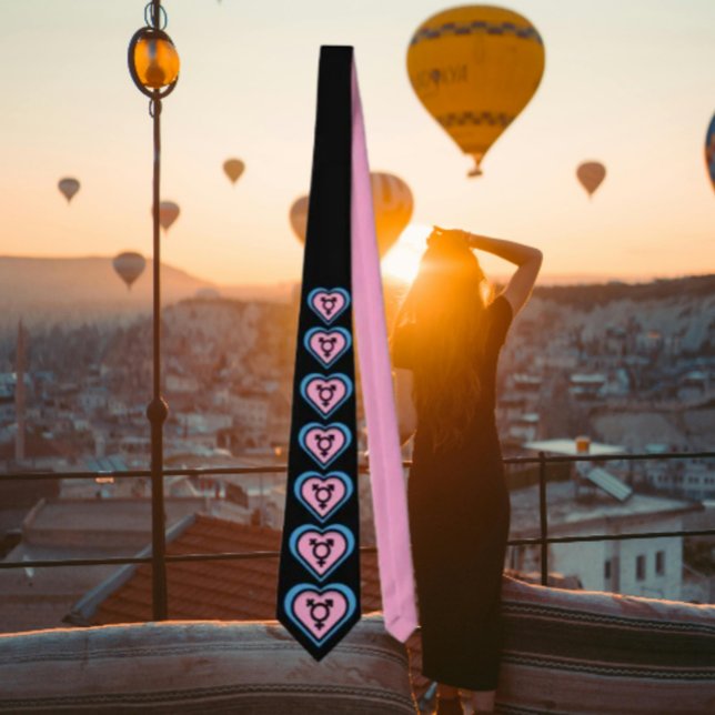Heart of Trans Pride Necktie (Creator Uploaded)