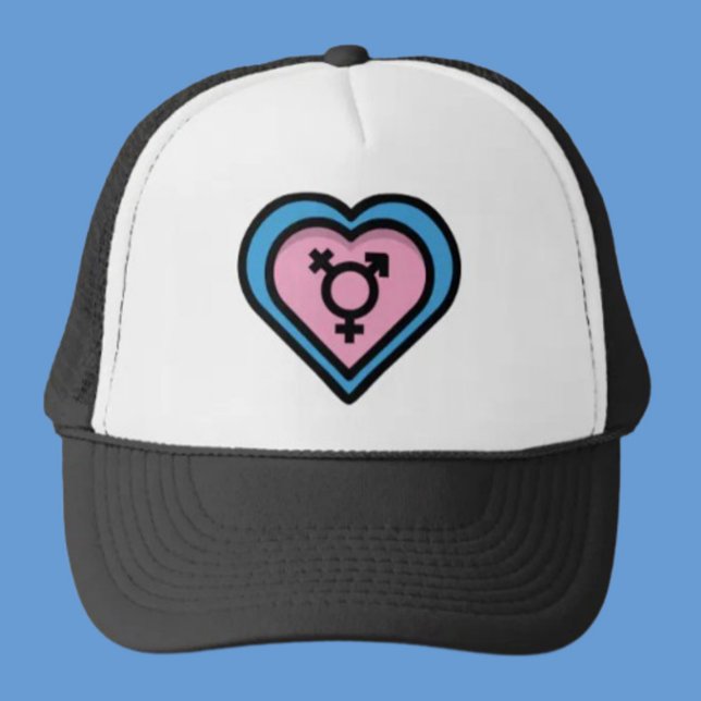 Heart of Trans Pride Trucker Hat (Creator Uploaded)