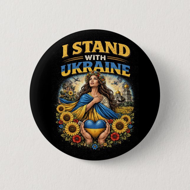 Heart of Ukraine Button (Front)