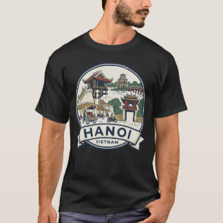 Heart of Vietnam: Hanoi Skyline & Street Scene T-Shirt