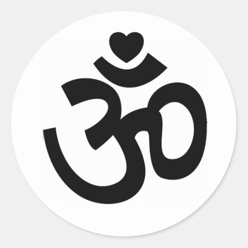 Heart Om Sign _ Yoga Sticker