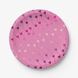 Heart on a String Pattern Gradient Pink ID628