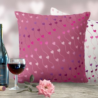 Heart on a String Pattern Gradient Pink ID628