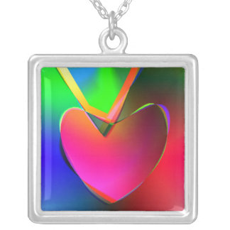 Heart on a String Silver Plated Necklace