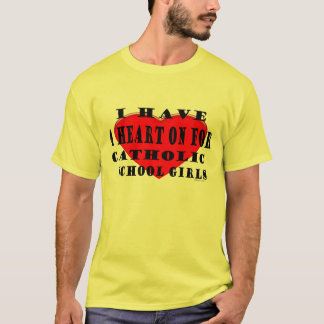 Heart On Catholic Girls T-Shirt