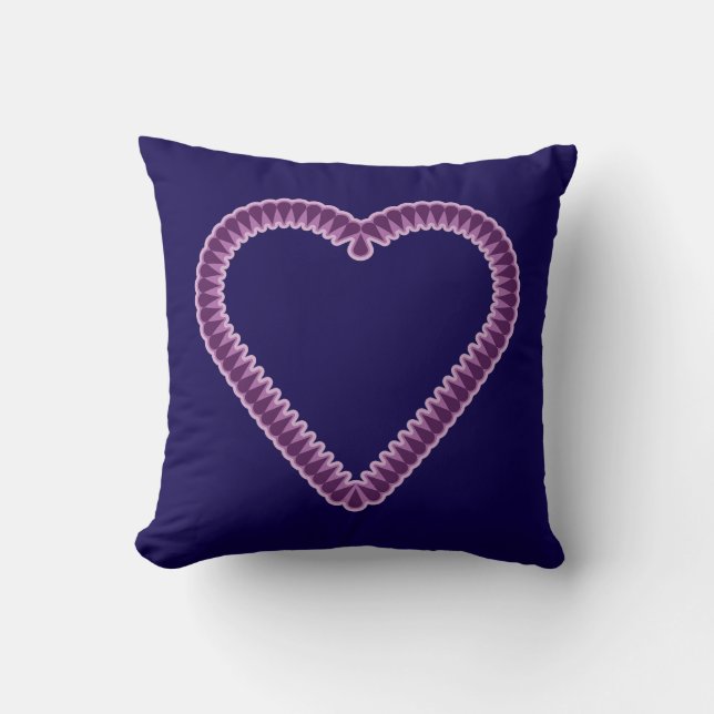 heart on dark background pillow (Front)