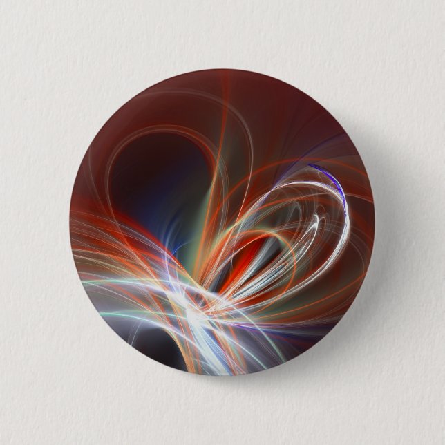 heart on fire pinback button (Front)