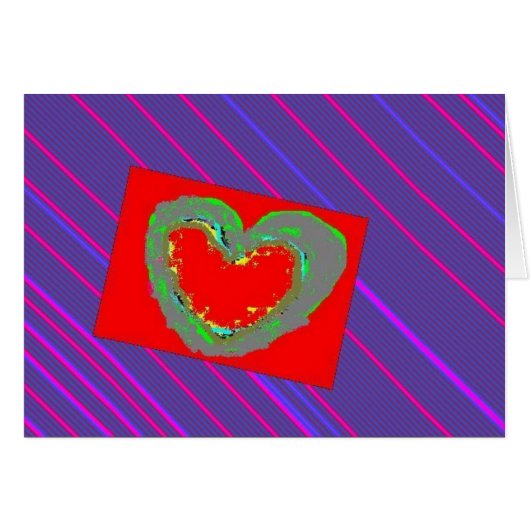 Heart on Pinstripe Cards (Front Horizontal)