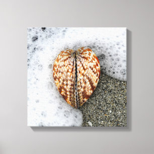 Heart on the Beach Canvas Print