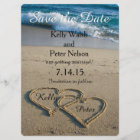 Heart on the Shore Beach Save the Date Card