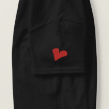 "heart on your sleeve" t-shirt