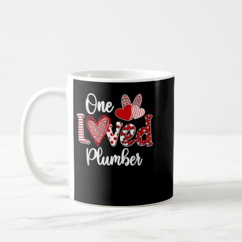 Heart One Loved Plumber Cute Valentines School Coffee Mug