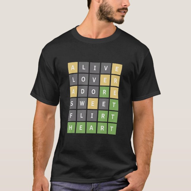 Heart  Online Word Game T-Shirt (Front)