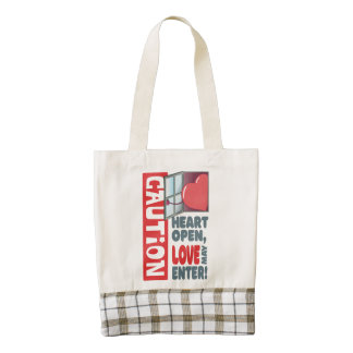 Heart open, love may enter (Valentine's Day) Zazzle HEART Tote Bag