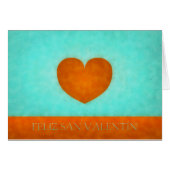Heart orange Happy watercolor San Valentin (Front Horizontal)
