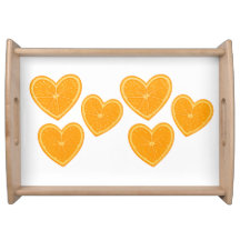 Heart Orange Serving Tray – Citrus Party Decor