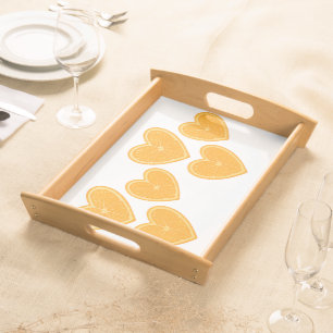 Heart Orange Serving Tray – Citrus Party Decor