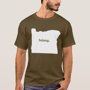 Heart Oregon Belong State Map T-Shirt