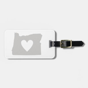 Heart Oregon state silhouette Luggage Tag