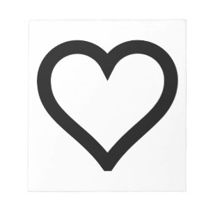 Heart Outline Notepad