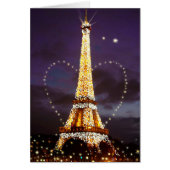Heart over Twinkling Eiffel Tower Custom (Front)
