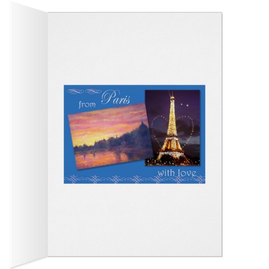 Heart over Twinkling Eiffel Tower Custom (Inside (Right))