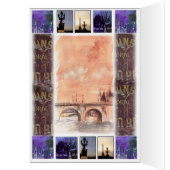 Heart over Twinkling Eiffel Tower Custom Cards (Inside (Left))