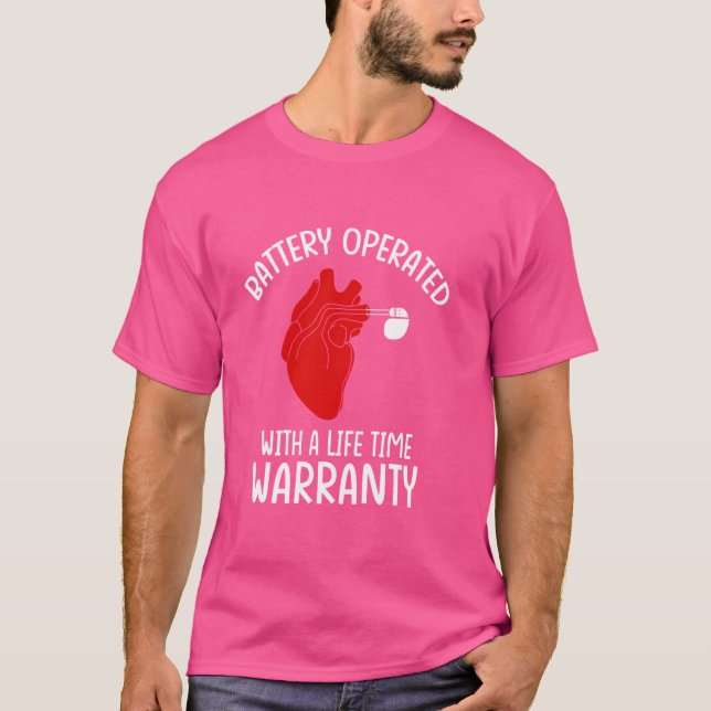 Heart Pacemaker - Heart Surgery Patients - Battery T-Shirt (Front)