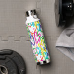 Heart painted graffiti pattern design water bottle