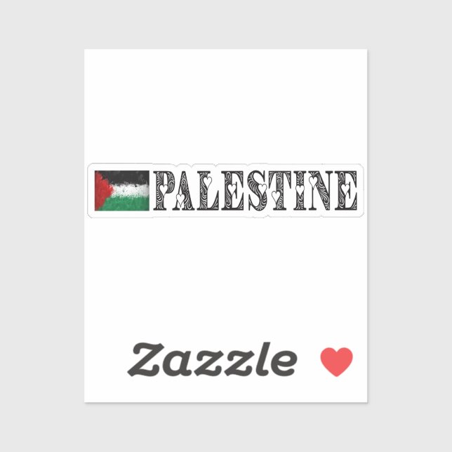 heart palestine flag v11 sticker (Sheet)