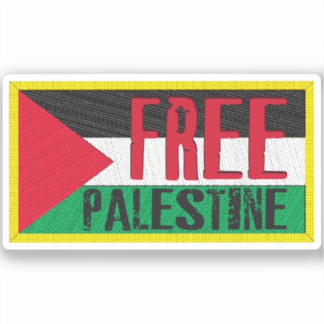 heart palestine flag v16 sticker (Front)