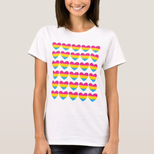 Heart Pansexual Colors T_Shirt