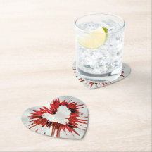 Heart Paper Coaster