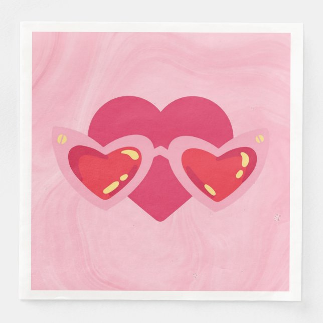 Heart Paper Dinner Napkins (Front)