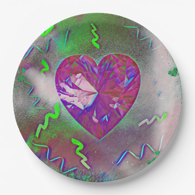 Heart Party Paper Plates (Front)