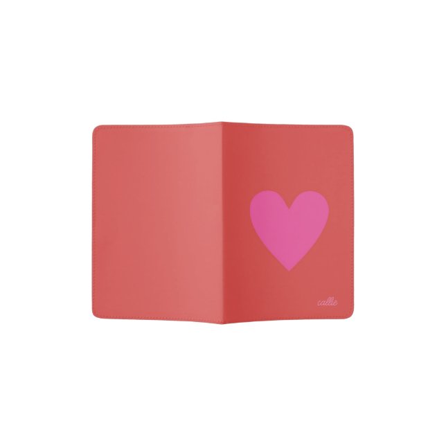 Heart Passport Holder (Opened)