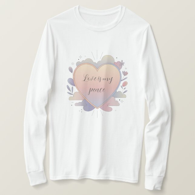 Heart Pastel Illustration T-Shirt (Design Front)