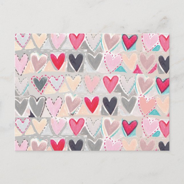 heart patchwork postcard (Front)
