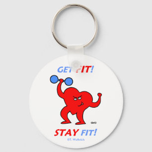 Heart Patient Motivational Cardio Fitness Keychain