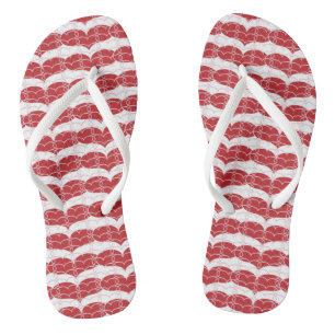 Heart pattern 2 flip flops