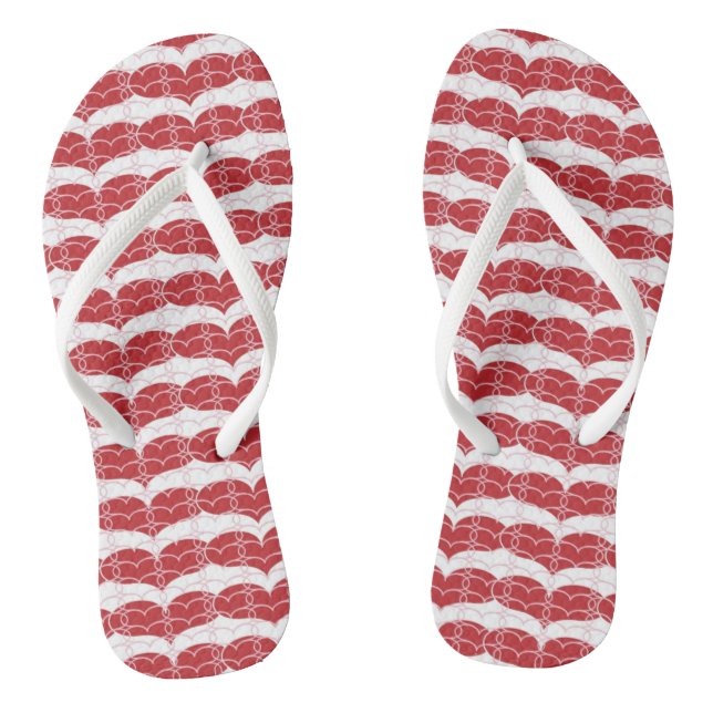 Heart pattern 2 flip flops (Footbed)