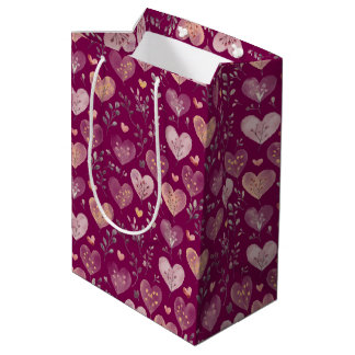 heart pattern 2 medium gift bag