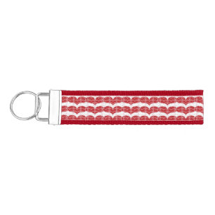 Heart pattern 2 wrist keychain