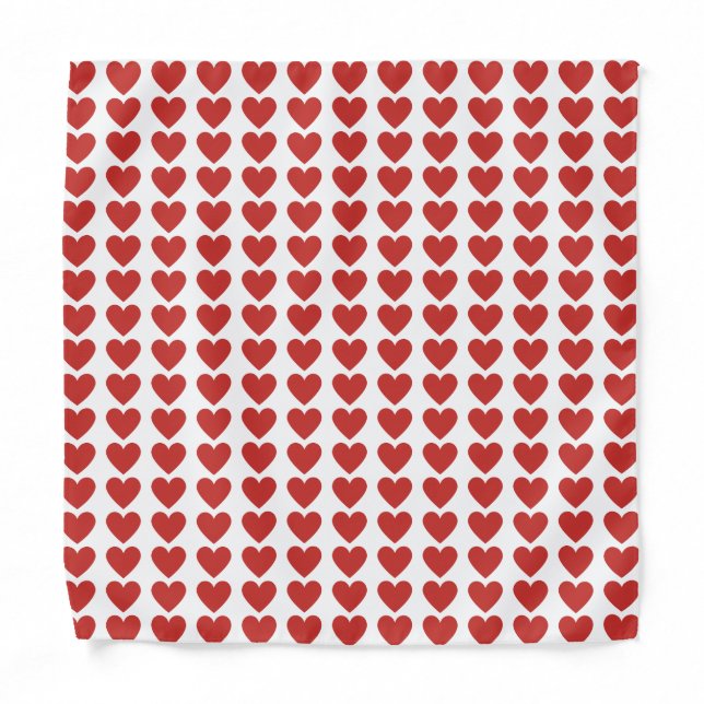 Heart Pattern All-Over-Print  Bandana (Front)