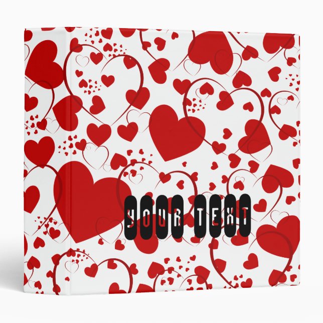 HEART Pattern ART 5 + your text Binder (Front/Spine)